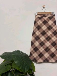 Vintage Plaid Maxi Skirt