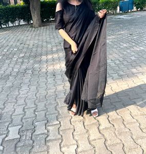 Black Georgette Saree