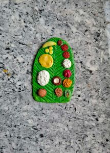 Miniature Indian Feast on Banana Leaf