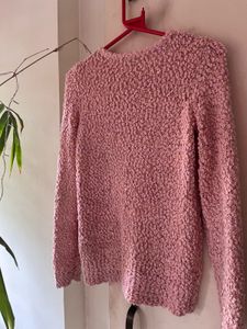 Veromoda Pink Textured Knit Sweater