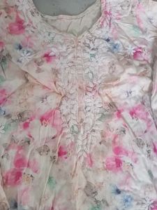 Floral Print Kurta Set with Dupatta