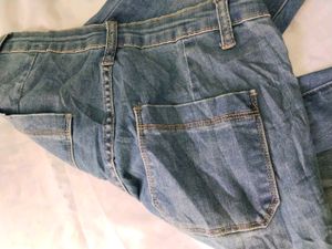 Flared Blue Denim Jeans