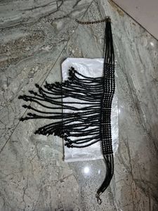Chic Black Beaded Necklace
