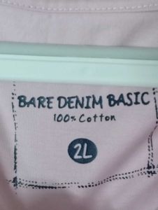 Soft Pink V-Neck T-Shirt(New)