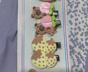 Cute Cartoon Hair Clips Set of 5 pairs