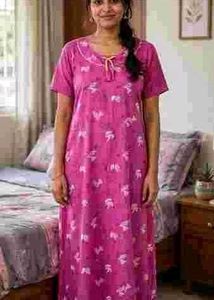 Comfortable Floral Print Nightgown