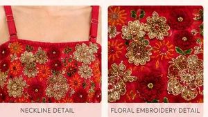 Beautiful Red Embroidered Blouse ❤️✨