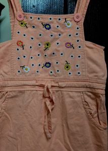 Cute Pink Floral Pinafore Dress