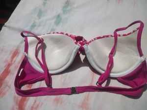 Hot Pink Polka Dot Bikini Top