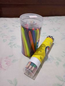 crayon plastics and colour pencil combo