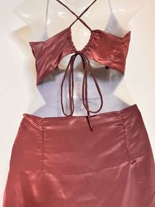 Elegant Maroon Backless Dress.