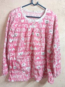 2PCS Trendy Oversized Fleece Fashion Night Suit