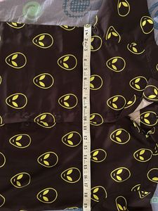 Black Alien Print Shirt – Oversized Fit