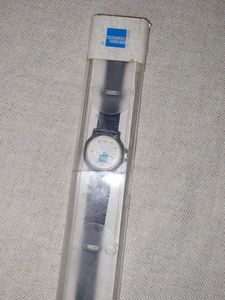 Amex Blue Leather Strap Watch