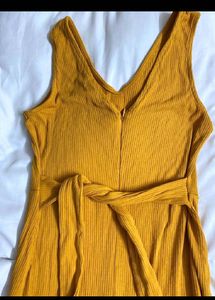 Ribbed Mustard Yellow Jumpsuit