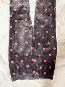 Grey Polka Dot Fluffy Top