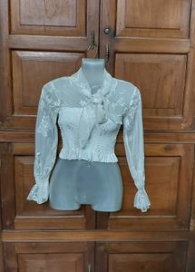 Vintage Sheer Floral Blouse