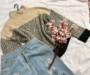 💟Original Spirit Geometric Sweater F