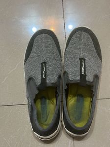 Comfortable Grey Slip-On Shoes
