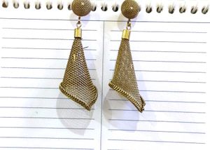 Unique Mesh Cone Drop Earrings