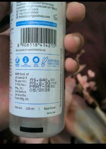 Plum Rice Water &amp; Niacinamide Toner new seal pack