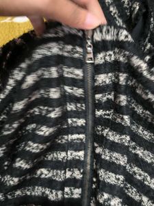 Striped Zipper Jacket