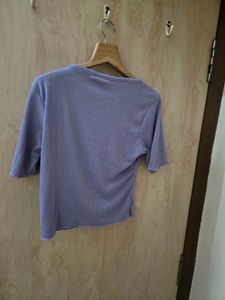 Lavender Ribbed Knit Top