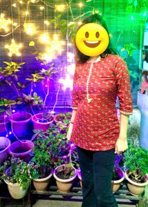 Maroon Floral Print Kurta
