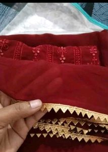Elegant Red Embroidered Kurta Set