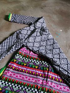 Vibrant Geometric Print Kurta