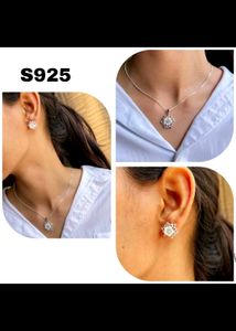 Chain Pandel Tops 925 Pure Silver Combo
