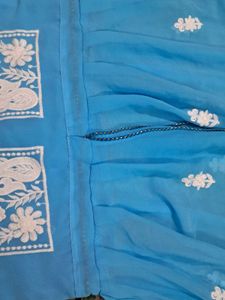 Blue Embroidered Kurta