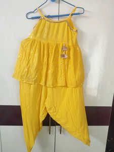 Girls' Yellow Ethnic Set 12 to 14 Year