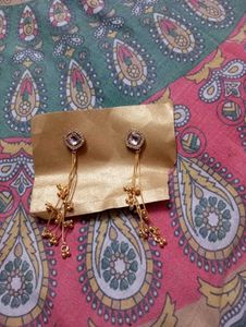 Elegant Gold Tassel Earrings