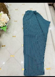 Teal Leaf Print Kurta Set