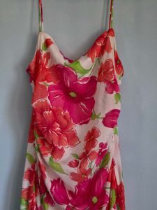 Y2k Asymmetrical Floral Midi Dress