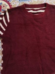 Cozy Striped Sleeve Sweater