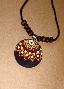 Boho Mandala Dot Art Pendant Necklace