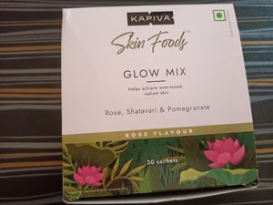 Kapiva Skin Food Glow Mix (For Glowing And Radiant Skin), 15 Sachets Are Available, It Is Best To Drink At Evening With Glass Of Water Please Check Instructions