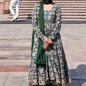 Elegant Printed Kurta Set with Dupatta