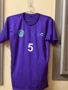 purple jersey with shorts