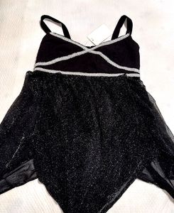 Sparkling Black Fringes Top
