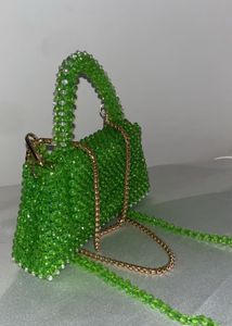 Green Beaded Mini Bag