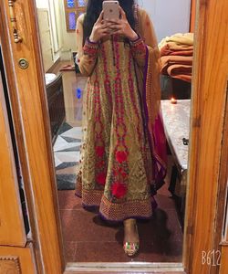 Embroidered Net Kurta Set