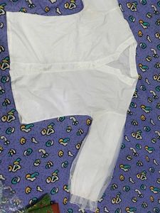 Classic White V-Neck Button-Up Shirt