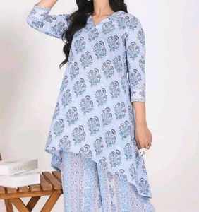 Blue Printed Kurta