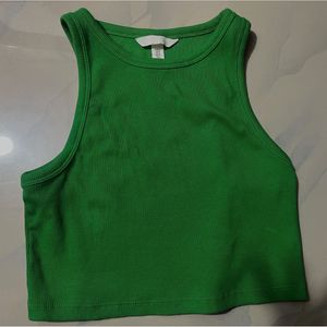 Ribbed Green Tank Top