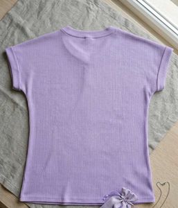 Lavender Ribbed T-Shirt