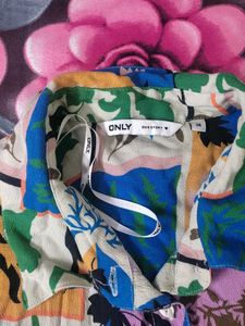 Colorful Abstract Print Button-Up Shirt