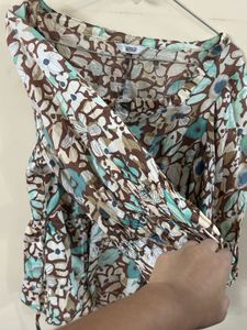 Floral Print Square Neck Top